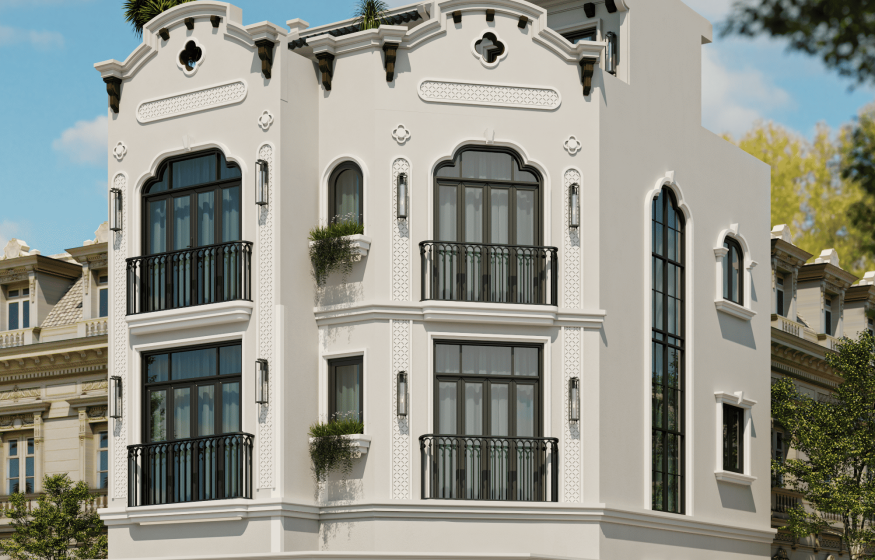 Phong Cách Indochine - Đông Dương , Căn góc 2 Mặt tiền  tại Quận Tân Phú.