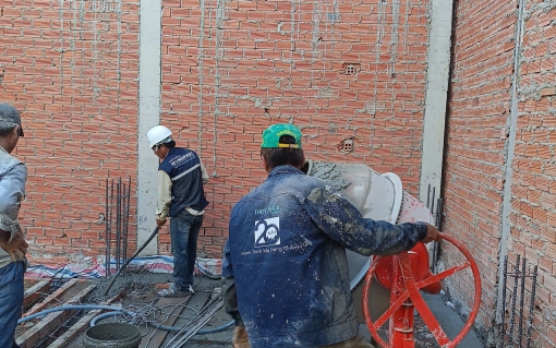 Tiến độ thi công ngày 19/04
